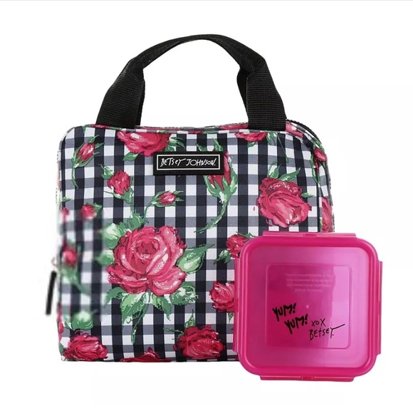 Betsey Johnson Handbags - Betsey Johnson insulated Lunch tote w/container